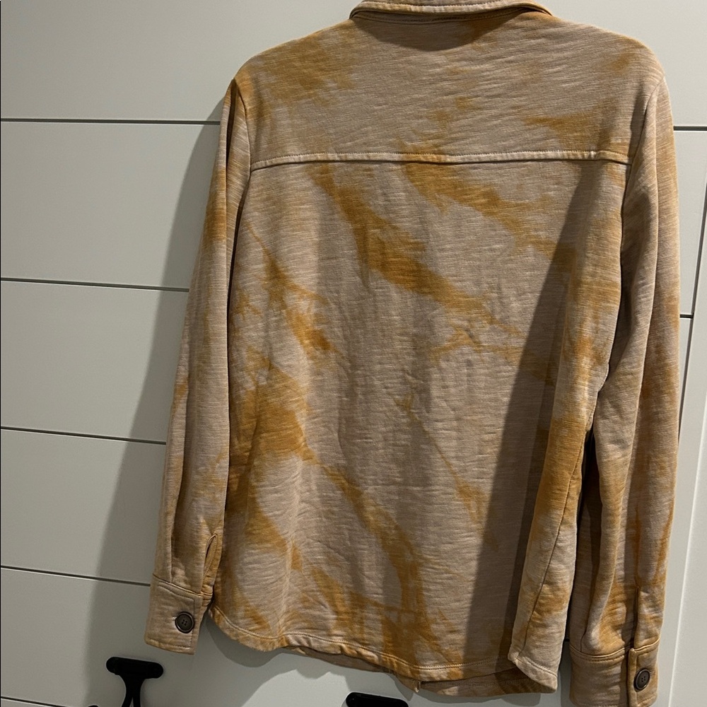 Mystree Tan and Brown Button Up Shirt Jacket - Picture 5 of 5